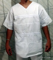 conjunto com duplo entre-meio branco em algodão